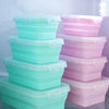 Image of Silicone Folding Bento Box 3Pcs/Set Collapsible Portable Lunch Box for Food Dinnerware Food Container Bowl Lunchbox Tableware