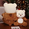 Image of Promotion Kawaii Green  Jointed Bear Cosplay Panda Doll Plush Toy Cartoon  Animal Plushie Throw Pillow Birthday Gift Home Decor