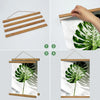 Image of 1PC Magnetic Wooden Picture Poster Hanger Frames Photos Wall Art Canvas Print Painting Teak Pine Wood Living Room Home Decor