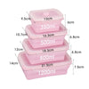 Image of Set of 4 Silicone Food Storage Containers Collapsible Storage Containers Collapsible Bowls with Lids Reusable Foldable Bento Lun