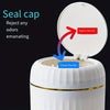 Image of Desktop Press Trash Can Plastic Mini Garbage Bin with Lid Coffee Table Office Living Room Study Odor-Resistant Home Supplies