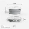 Image of Collapsible Food Storage Container with Lid Portable Silicone Food Container Microwave Freezer Safe Lunch Box