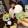 Image of Promotion Kawaii Green  Jointed Bear Cosplay Panda Doll Plush Toy Cartoon  Animal Plushie Throw Pillow Birthday Gift Home Decor