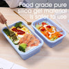 Image of 4pcs/set Silicone Rectangle Lunch Box Collapsible Bento Box Folding Food Container Bowl 300/500/800/1200ml for Dinnerware
