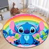 Image of Stitch Cartoon HD Printed Round Carpet Dropshipping Rug for Living Room Area Rug Large Pet Mat Soft Circle Rugs Room Carpet