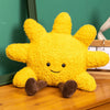 Image of High Quality Smile Face Moon Yellow Sun Plushie Cushion Stuffed Cute Weather Plush Toy for Kid Bedroom Decor Sofa Throw Pillow