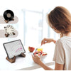 Image of Wooden Recipe Book Stand CD Record Plate Display Shelf Tabletop Photo Frame Ipad Rack Table Easel Cookbook Holder For Kitchen