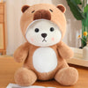 Image of Promotion Kawaii Green  Jointed Bear Cosplay Panda Doll Plush Toy Cartoon  Animal Plushie Throw Pillow Birthday Gift Home Decor