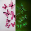 Image of New 12Pcs Fashion 3D Luminous Butterfly Creative Wall Sticker For DIY Wall Stickers Modern Wall Art Home Decorations DIY Gift