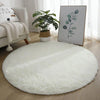 Image of VIKAMA green solid color tie dye silk wool carpet, living room sofa, coffee table mat, round carpet, bedroom bedside carpet
