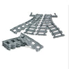 Image of Straight train tracks Curved accessories car blocks Building Sets DIY 10-100 pcs kids toys moc bricks City switch rail crossing