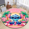 Image of Stitch Cartoon HD Printed Round Carpet Dropshipping Rug for Living Room Area Rug Large Pet Mat Soft Circle Rugs Room Carpet