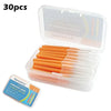 Image of 30/60Pcs 0.6-1.2mm Interdental Brushes Health Care Teeth Push-Pull Brush Removes Food Plaque Whitening Cleaner Oral Hygiene Tool