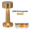 Image of Retro Table Lamp Metal Touch Decor for Bar Coffee Table Restaurant Decoration Light Desk LED Rechargeable Night Lights Bedroom