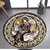 Image of Kingdom Hearts Cartoon Pattern Area Rug Round Floor Mat Living Room Carpet Bathroom Kitchen Rug Doormat Non-slip Floor Mat