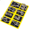 Image of 8Pcs/Set Metal Montessori Puzzle Wire  Mind Brain Teaser Puzzles Children Adults Interactive Game Reliever Educational Toys
