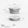 Image of Collapsible Food Storage Containers Silicone Lunch Box with Lid Food Bowls Kitchen Stackable Lunch Box for Pantry Freezer Safe