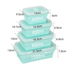 Image of Set of 4 Silicone Food Storage Containers Collapsible Storage Containers Collapsible Bowls with Lids Reusable Foldable Bento Lun