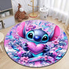 Image of Stitch Cartoon HD Printed Round Carpet Dropshipping Rug for Living Room Area Rug Large Pet Mat Soft Circle Rugs Room Carpet